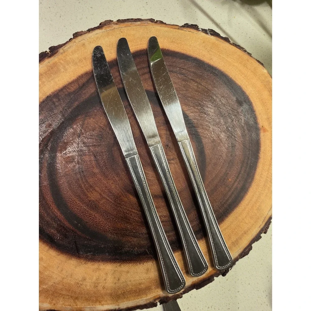 Vintage Stainless Steel Set of 3 Butter Knife Flatware 9